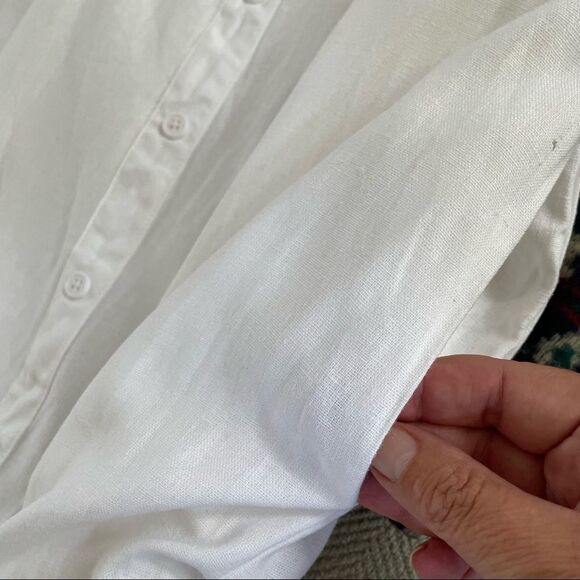 Lisa Marie Fernandez for Target Ric Rac Off The Shoulder Dress White Yellow XL - Picture 12 of 12